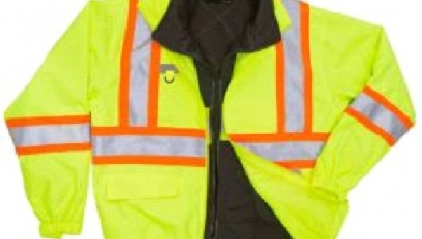 High Visibility 3-IN-1 Bomber Jacket With Orange Contrasting Reflective Material
